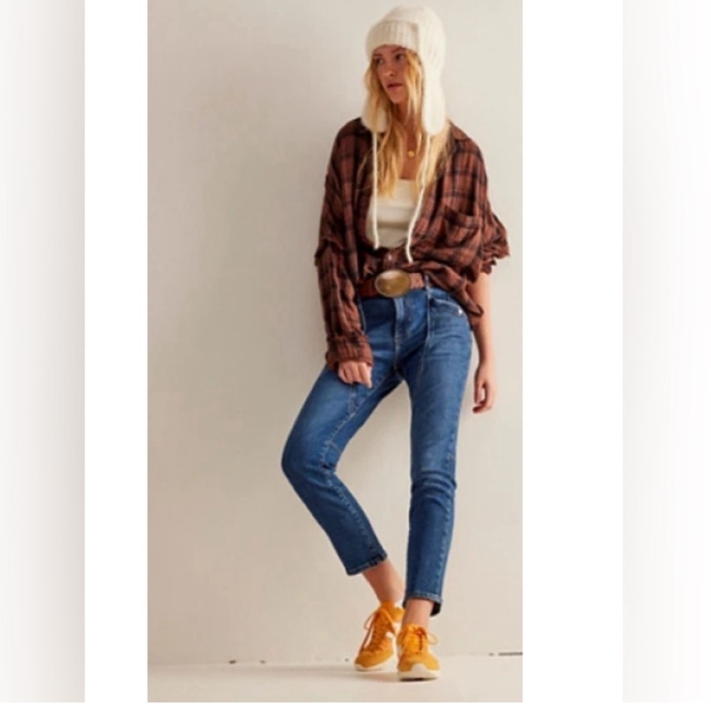 We the Free Beacon Midrise Slim Fit Crop Utility Jeans